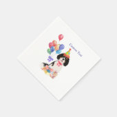 Verjaardag Tri Cavalier King Charles Spaniel Servet (Hoek)