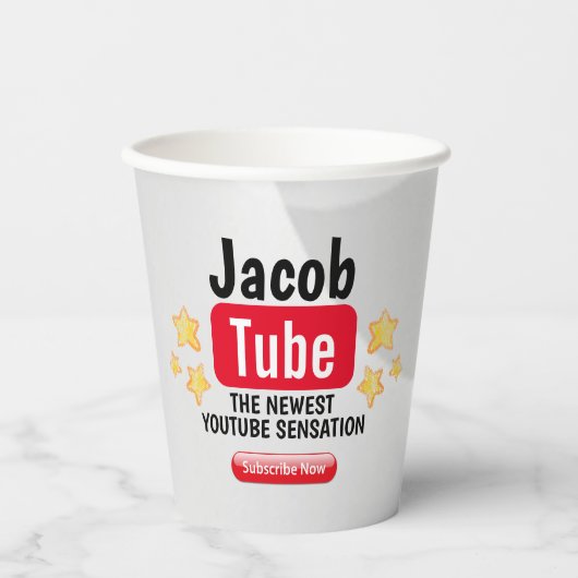 Verjaardag Tube Paper Cup Papieren Bekers (Voorkant)