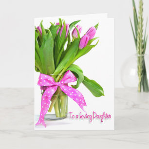 Verjaardag Tulpen voor Dochter Kaart