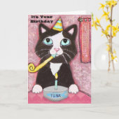 Verjaardag Tux ART KAART Jamie W. Edwards, Het is. (Gele Bloem)