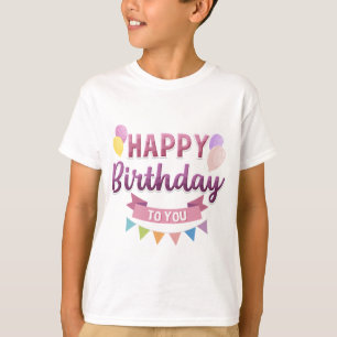 Verjaardag typografie spreuken t-shirt