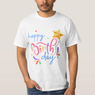 Verjaardag typografie spreuken t-shirt
