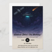 Verjaardag UFO-ruimte Kaart (Voorkant / Achterkant)