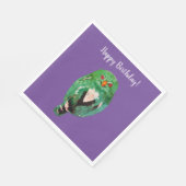 Verjaardag Uil Art Papier servet (Hoek)