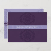 VERJAARDAG UITNODIGING:: finesse 3 Uitnodiging Briefkaart (Voorkant / Achterkant)