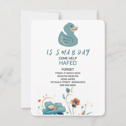 Verjaardag Uitnodiging Grappige Verjaardag Uitnodi (Voorkant)