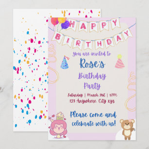 Verjaardag Uitnodiging voor kinderen