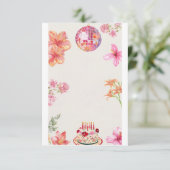 Verjaardag uitnodigingsbrieven en papier save the date (Staand voorkant)