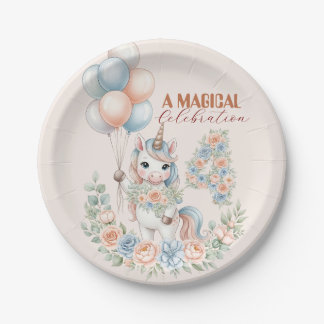 Verjaardag Unicorn Dromen Papieren Bordje