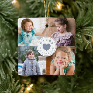 Verjaardag Vader Schattige Papa We Houden Van Jou Keramisch Ornament