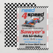 Verjaardag van behoefte 4 snelheid kaart (Voorkant / Achterkant)