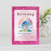 Verjaardag van Cute Castle Girls Kaart (Staand voorkant)