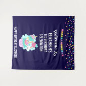 Verjaardag van Cute Cupcake en Happy Ice Cream Wandkleed (Voorkant (horizontaal))