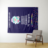 Verjaardag van Cute Cupcake en Happy Ice Cream Wandkleed (In Situ (horizontaal))