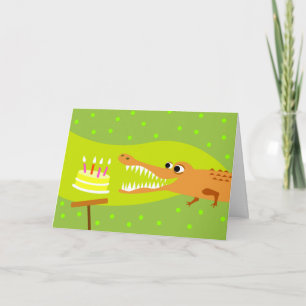 Verjaardag van de alligator kaart