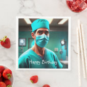 Verjaardag van de chirurg servet (Insitu)