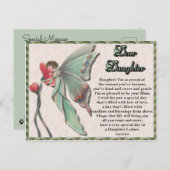 Verjaardag van de dochterfee briefkaart (Voorkant / Achterkant)