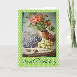 Verjaardag van de Druiven van de Geraniums van Kaart