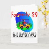 Verjaardag van de golfer kaart (Gele Bloem)