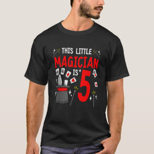 Verjaardag van de goochelaar voor jongens 5e magis t-shirt