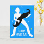 Verjaardag van de haargitaar kaart (Gele Bloem)