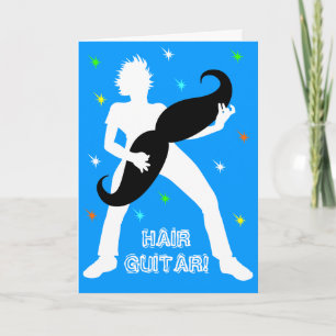 Verjaardag van de haargitaar kaart