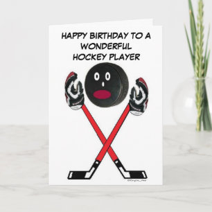 Verjaardag van de hockeyer kaart