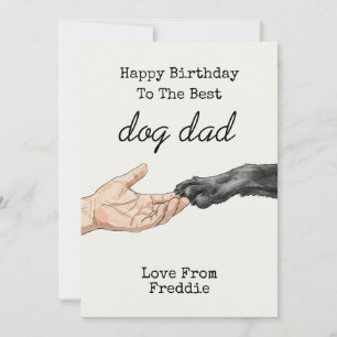 Verjaardag van de hond vader Aangepaste Verjaard Kaart