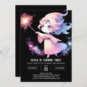 Verjaardag van de Kinder tovenaar Kaart (Voorkant / Achterkant)