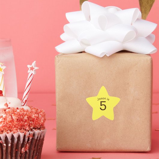 Verjaardag van de kinderen ster sticker