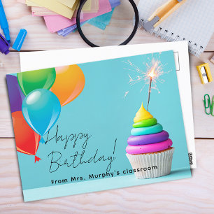Verjaardag van de kinderen van de leraar briefkaart