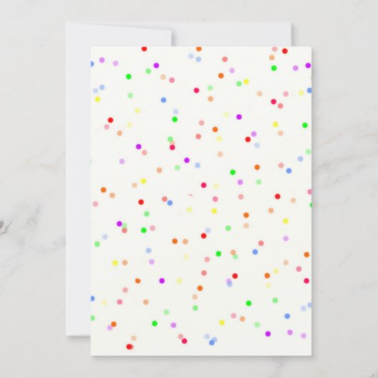 Verjaardag van de kleurrijke kinderen kaart (Achterkant)