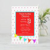 Verjaardag van de kleurrijke kinderen kaart (Staand voorkant)