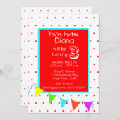 Verjaardag van de kleurrijke kinderen kaart (Voorkant / Achterkant)