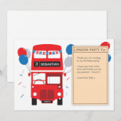 Verjaardag van de London Red Bus Kaart (Voorkant / Achterkant)