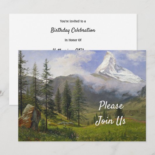 Verjaardag van de Matterhorn Kaart (Voorkant / Achterkant)