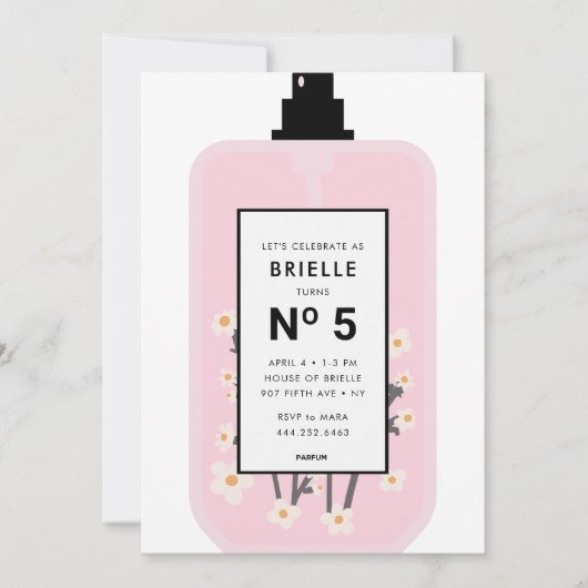 Verjaardag van de Parfume Beauty Spa van Designer Kaart (Voorkant)