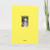 Verjaardag van de poedel kaart (Achterkant)