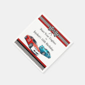 Verjaardag van de raceauto, servet (Hoek)