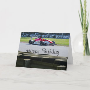 Verjaardag van de racewagen kaart