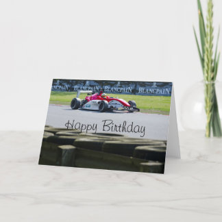 Verjaardag van de racewagen kaart