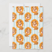 Verjaardag van de Schattigee Lion Boy Kaart (Achterkant)