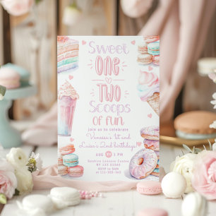 Verjaardag van de Sweet One 1e en 2e meisje Kaart