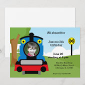 Verjaardag van de trein kaart (Voorkant / Achterkant)