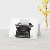 Verjaardag van de  typemachine kaart (Gele Bloem)