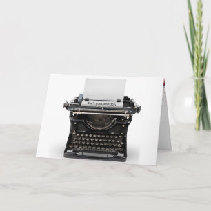 Verjaardag van de  typemachine kaart