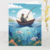 Verjaardag van de vader met een Gevist team Kaart (Gele Bloem)