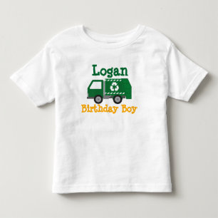 Verjaardag van de vuilniswagen kinder shirts