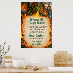 Verjaardag van Drakenruiters Poster