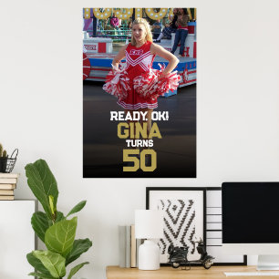 Verjaardag van een cheerleader op de middelbare sc poster